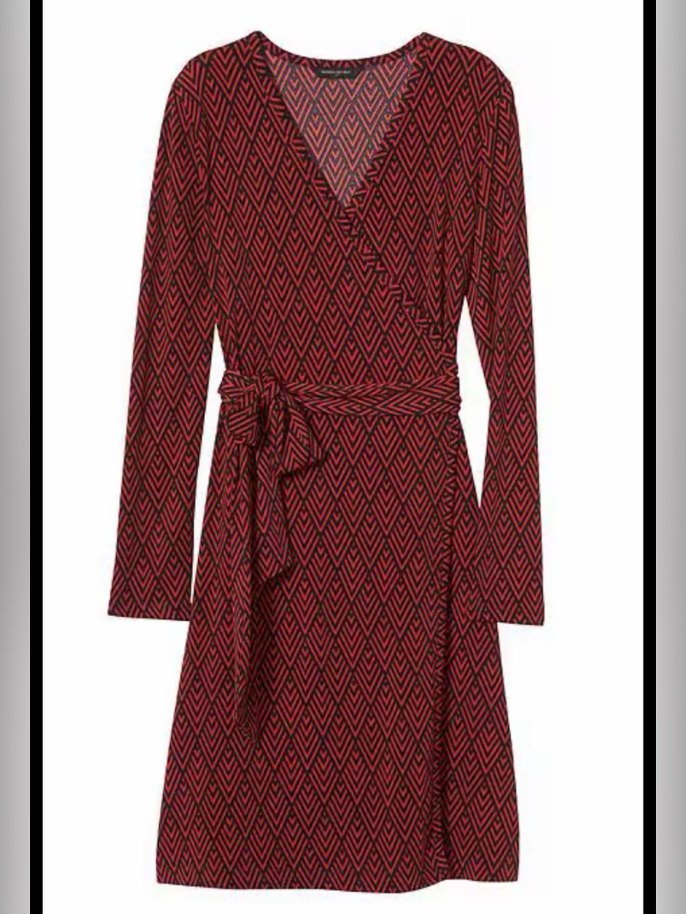 Banana Republic Geometric Print Wrap Dress size Small